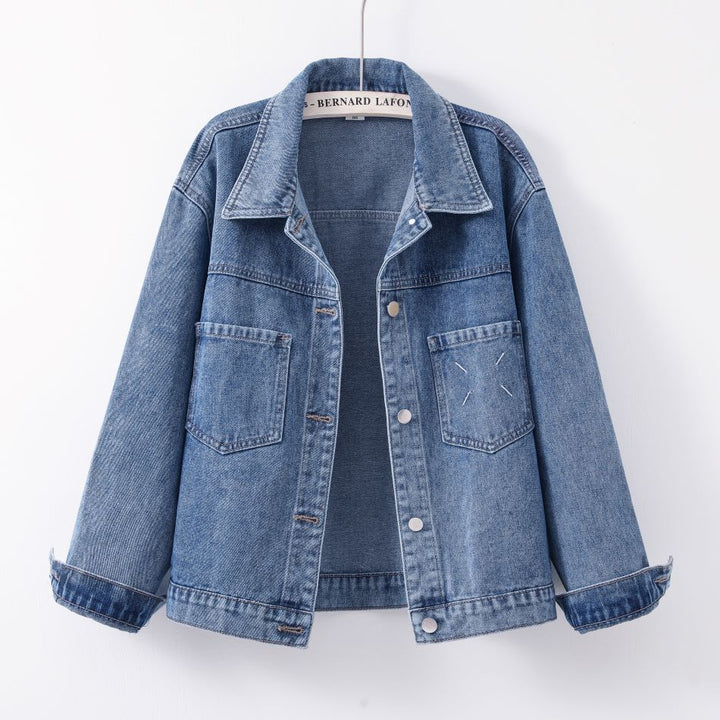 LIORAS - Women's Classic Faded Denim Jacket