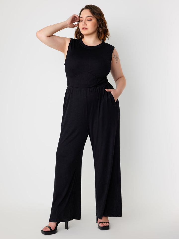 ZARIEL – Women's Wide-Leg Sleeveless Jumpsuit