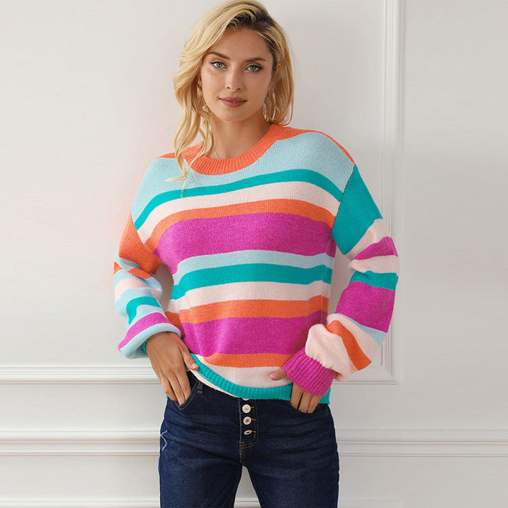 ANSER – Colourful Striped Knit Sweater