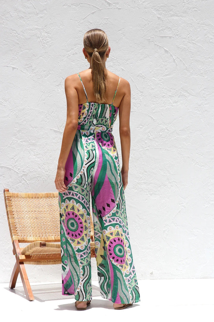 SIA - Boho-Jumpsuit mit buntem Ethno-Print