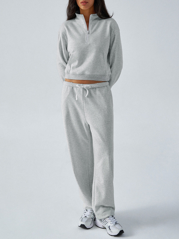 RAINEE - Women’s Two-Piece Half-Zip Hoodie Sweat Set