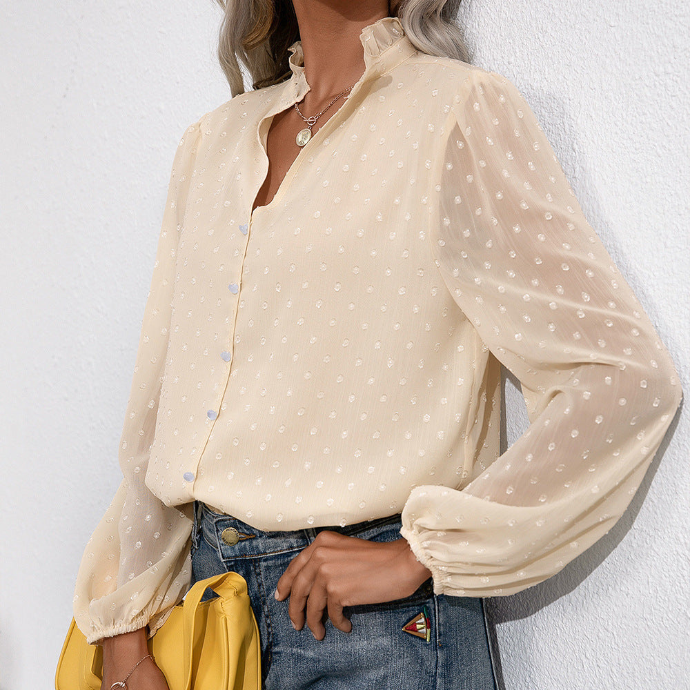 OGUH - Sheer Polka Dot Blouse