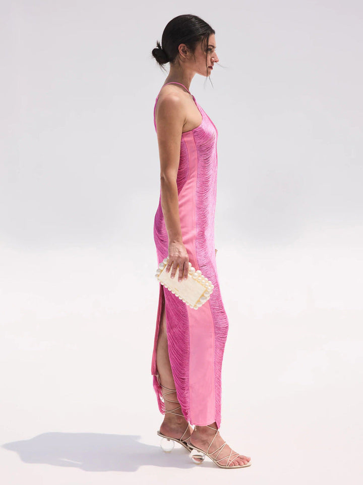 ALINA – Elegant Halterneck Maxi Dress