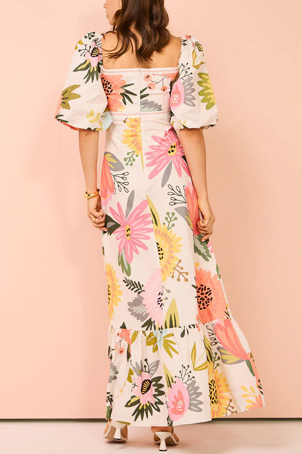 MAREN – Puff Sleeve Maxi Dress