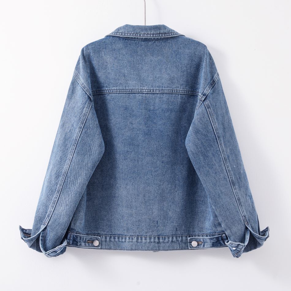 LIORAS - Women's Classic Faded Denim Jacket