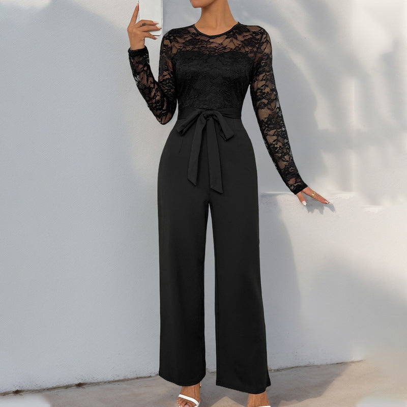 ZARAH – Elegant Lace Halter Jumpsuit