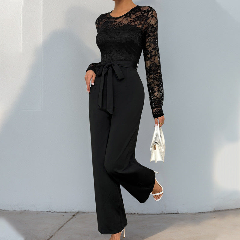 ZARAH – Elegant Lace Halter Jumpsuit