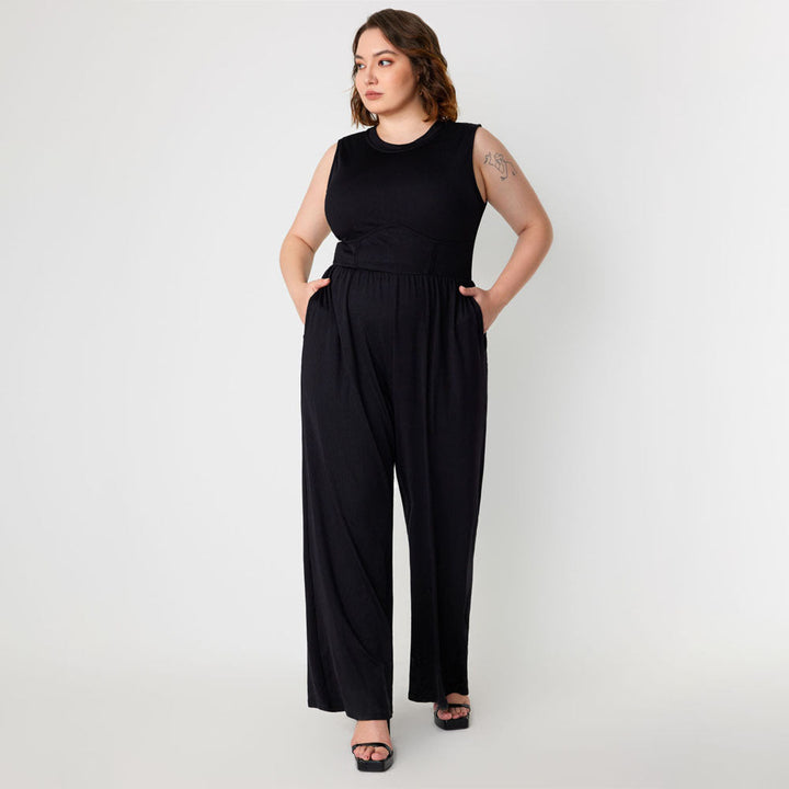 ZARIEL – Women's Wide-Leg Sleeveless Jumpsuit