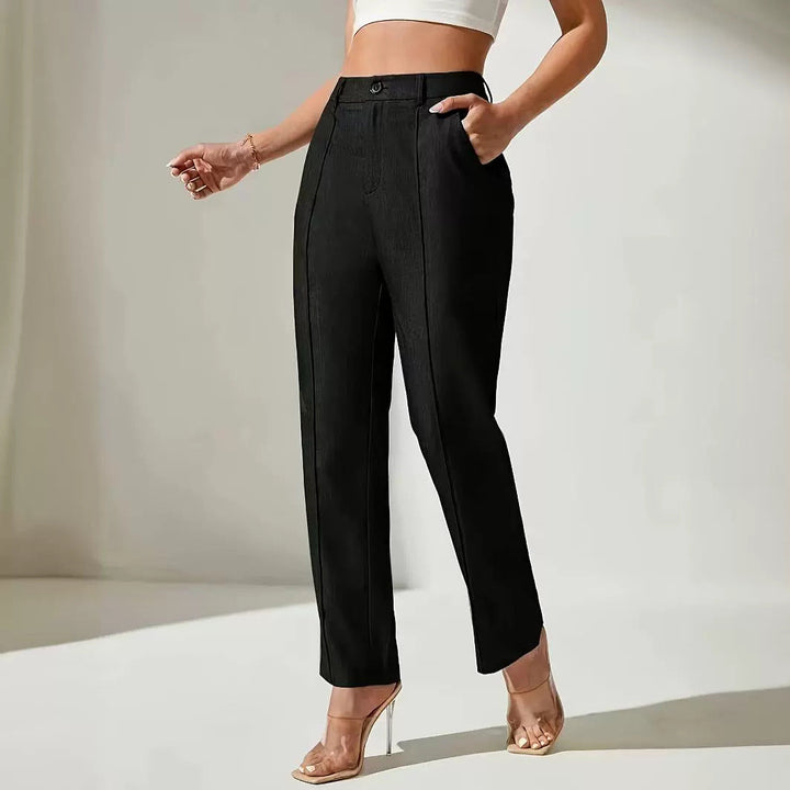 LACHLAN – High-Waist Straight-Leg Pants