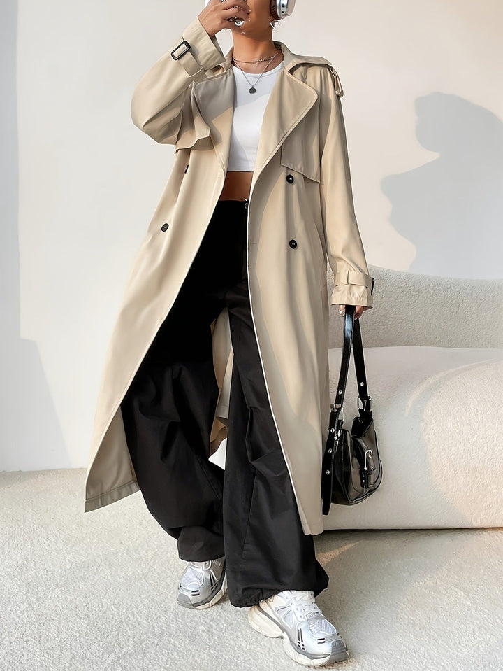 LAY - Classic Belted Trench Coat for Women