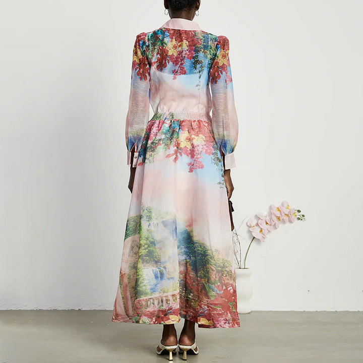 FLORELLA – Floral Print Two-Piece Skirt Set