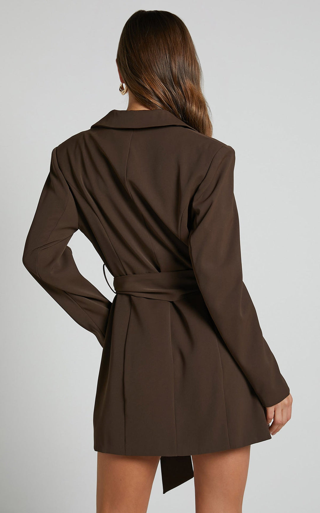 CAMILLE – Belted Blazer Dress in Blue