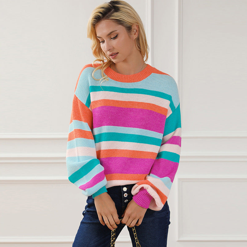 ANSER – Colourful Striped Knit Sweater