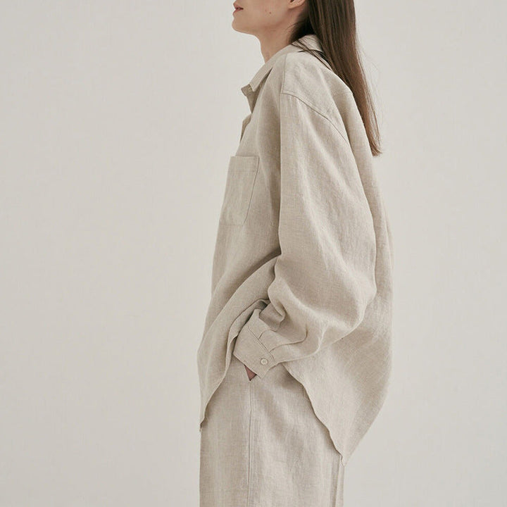 KIRSTEN - Women's Linen Shirt & Shorts Set