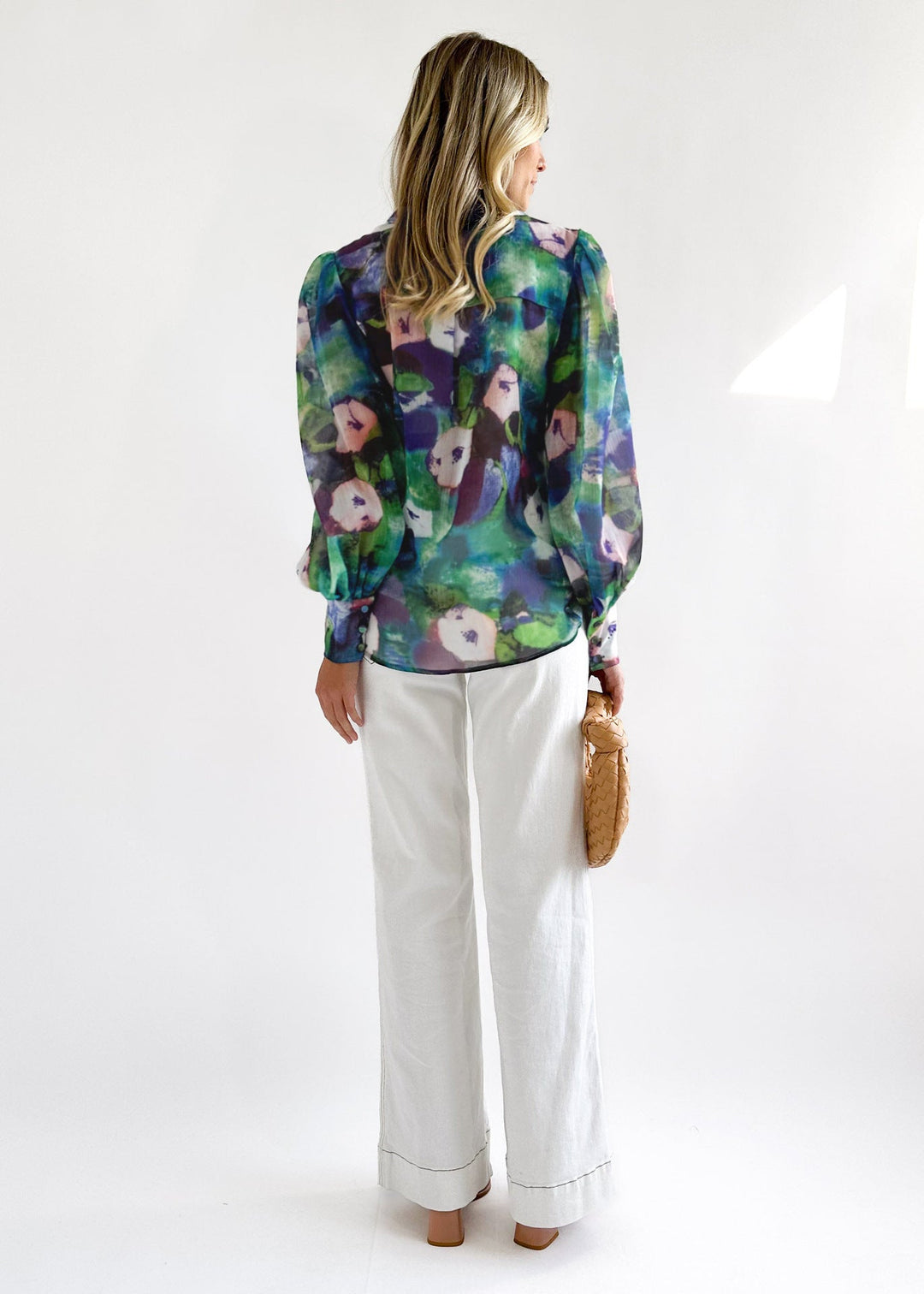 MAELI – Floral Print Long Sleeve Button Shirt