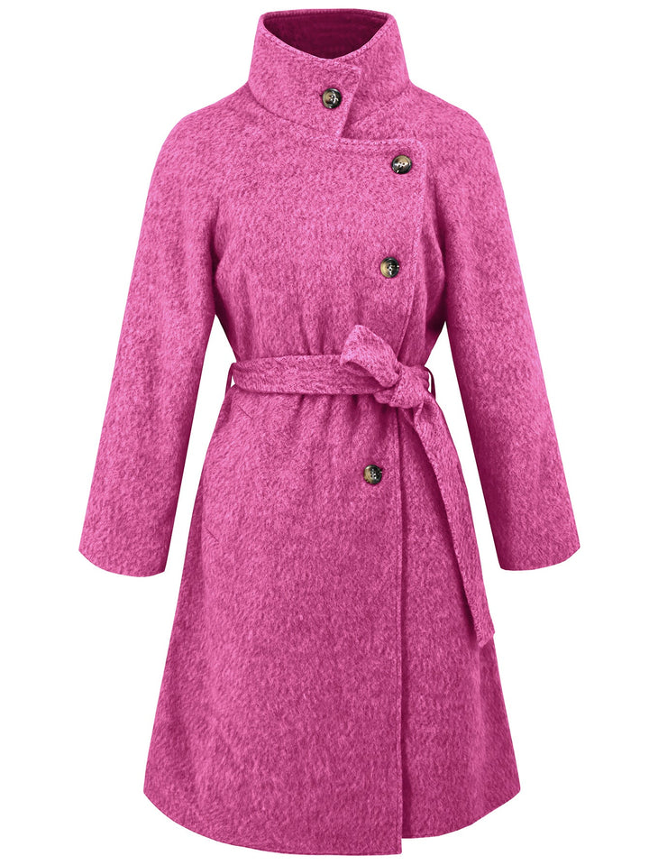 NAHIRI - Women's Vegan Wool Belted Winter Coat