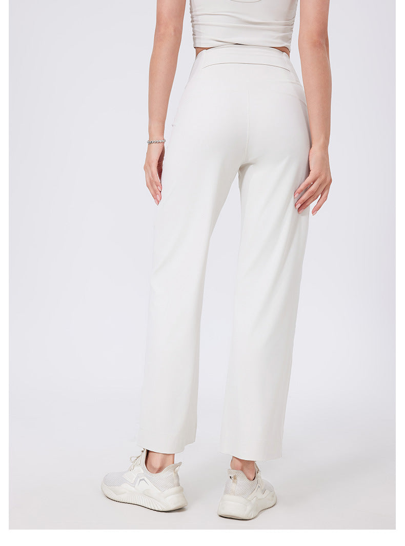 SDEL - High-Waist Wide-Leg Stretch Pants