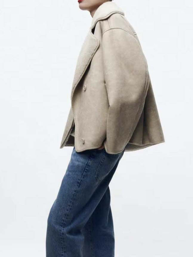 KLAIR - Women's Oversized Vegan Shearling Jacket