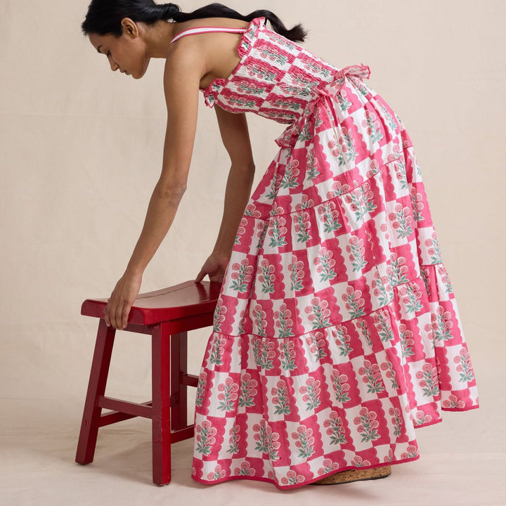 MAXIME – Floral Print Tiered Maxi Dress