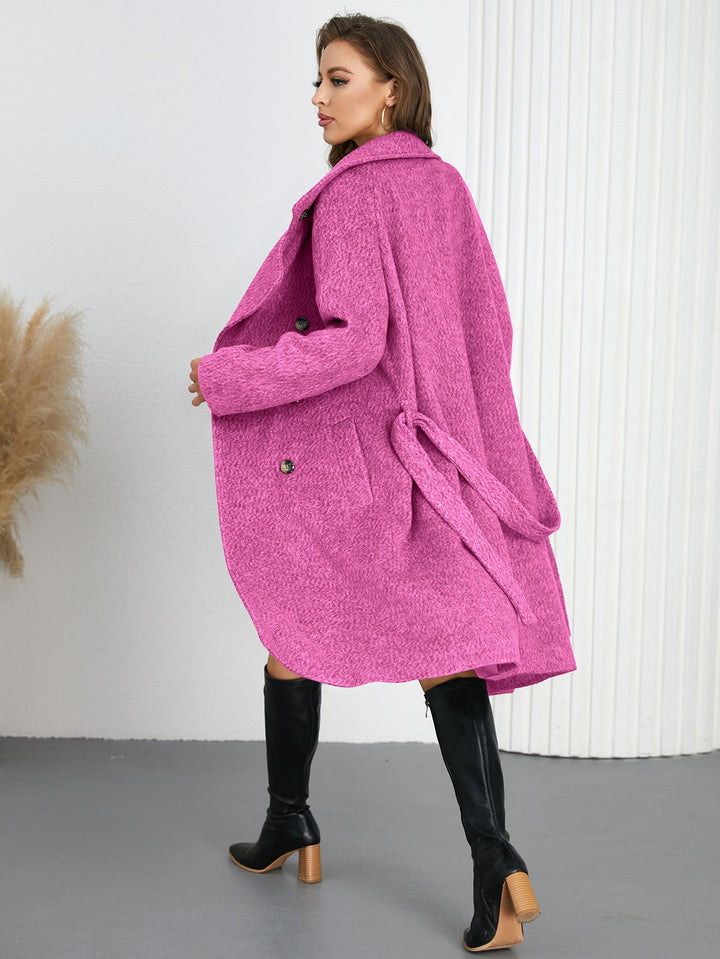 NAHIRI - Women's Vegan Wool Belted Winter Coat