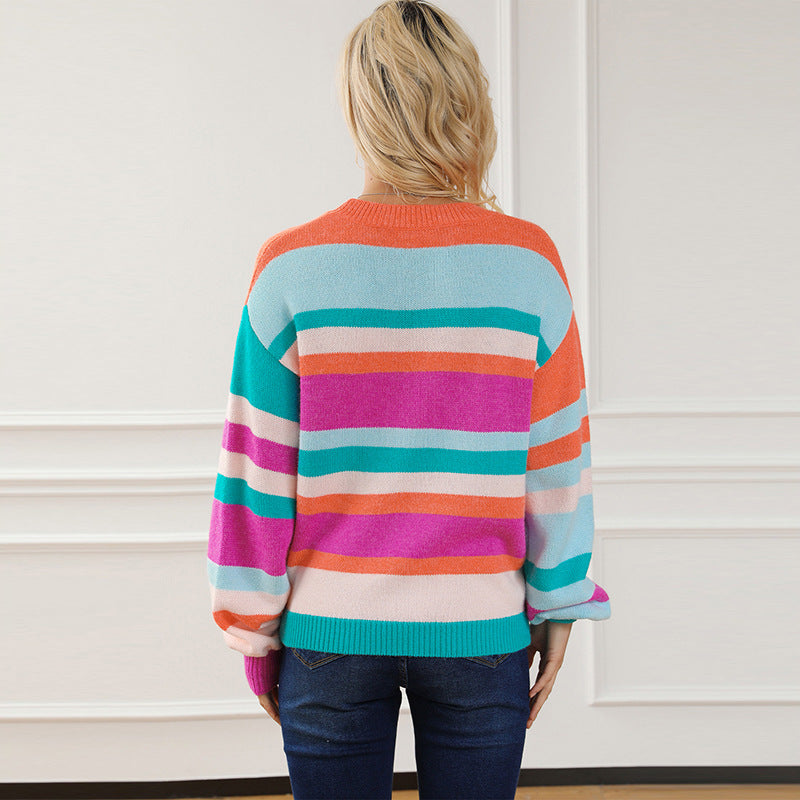 ANSER – Colourful Striped Knit Sweater