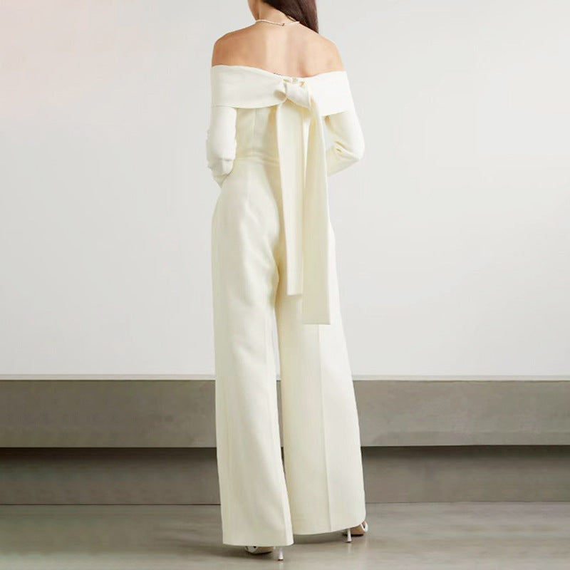 BELLA – Women's Off-Shoulder Wide-Leg Jumpsuit