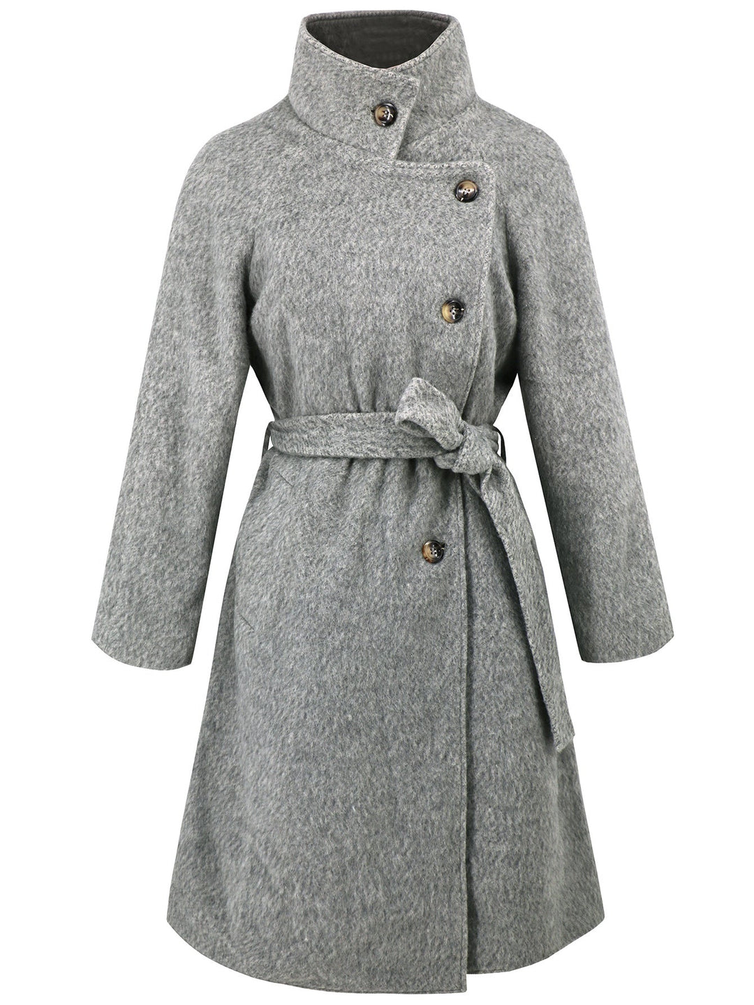 NAHIRI - Women's Vegan Wool Belted Winter Coat