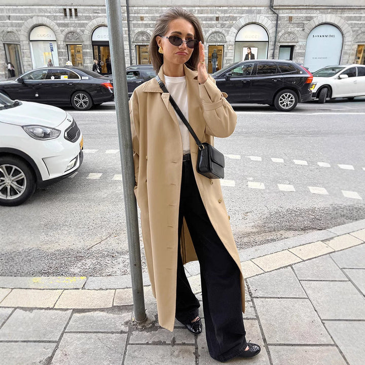 AIOFE - Timeless Belted Trench Coat