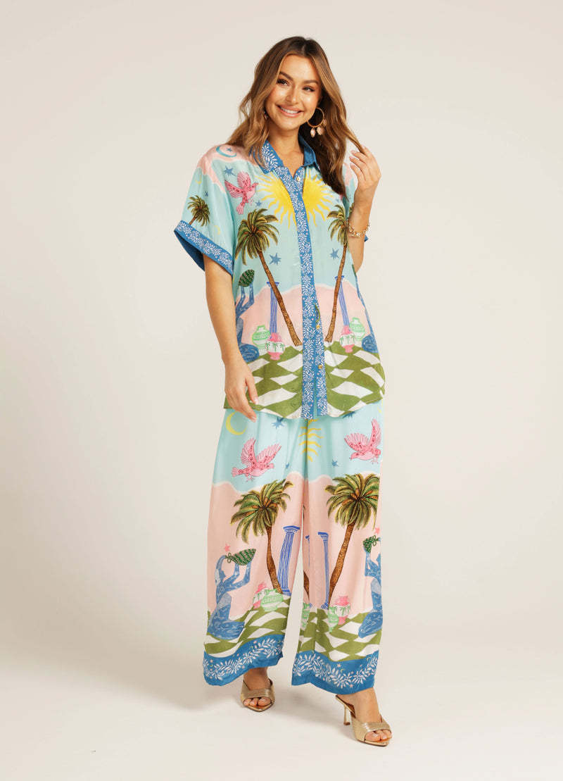 LUORA - Women's Tropical Print Lounge Set