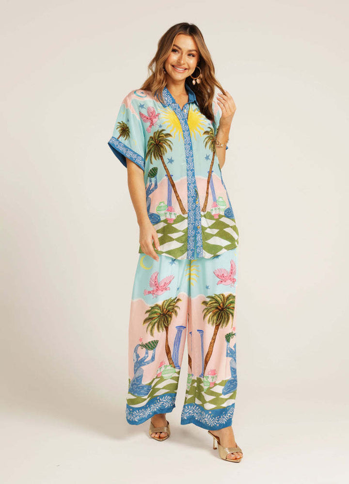LUORA - Women's Tropical Print Lounge Set