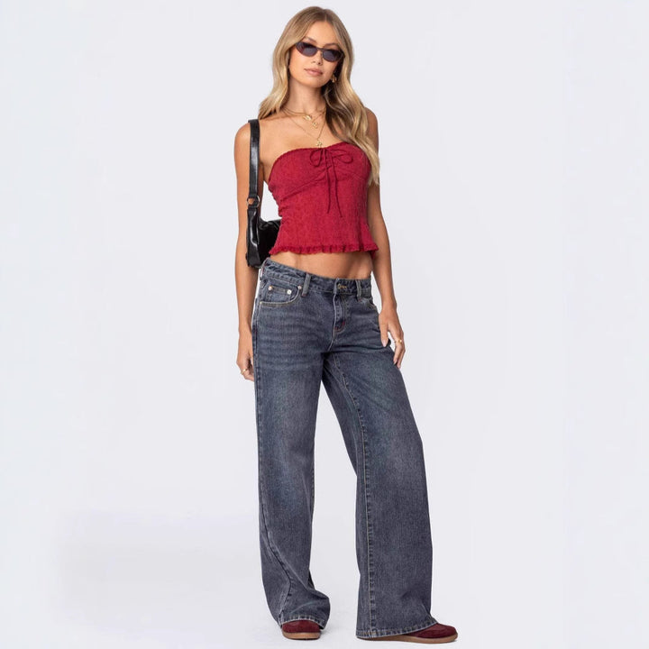 JACKIE - Women’s Low-Waisted Vintage Denim Jeans