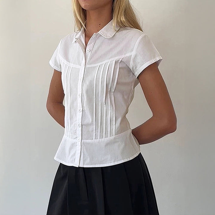 LILI - Damen bluse mit kurzen Ärmeln