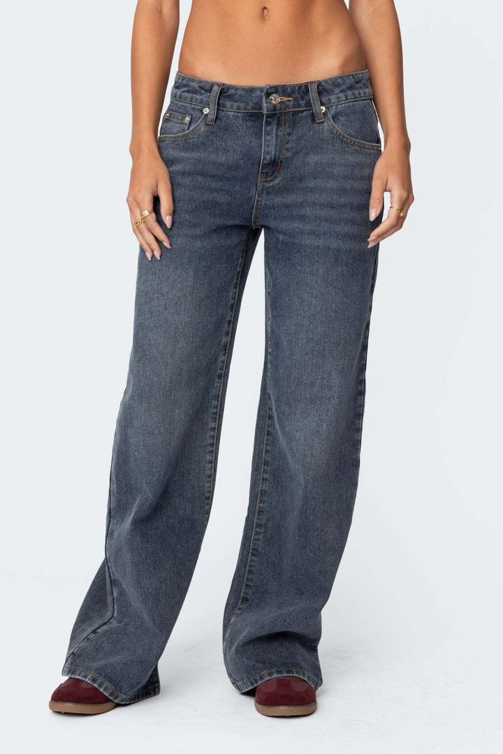 JACKIE - Women’s Low-Waisted Vintage Denim Jeans