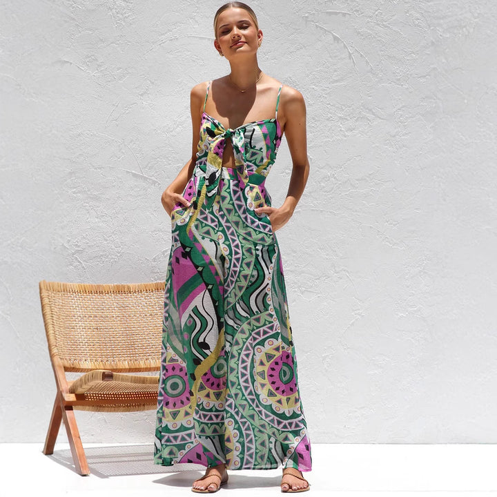 SIA - Boho-Jumpsuit mit buntem Ethno-Print