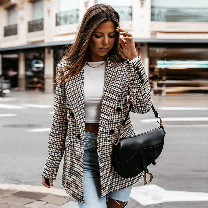 ZARA – Women’s Checkered Blazer