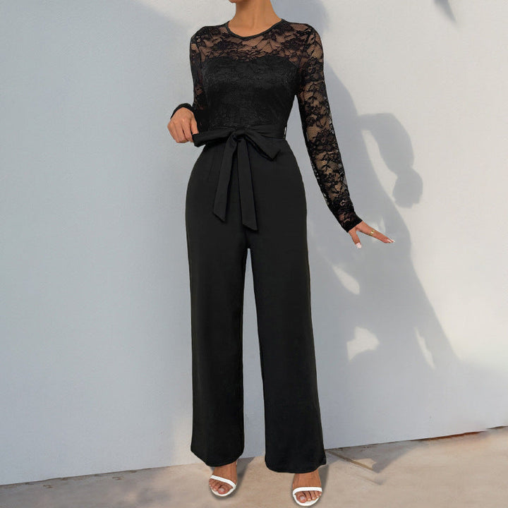 ZARAH – Elegant Lace Halter Jumpsuit