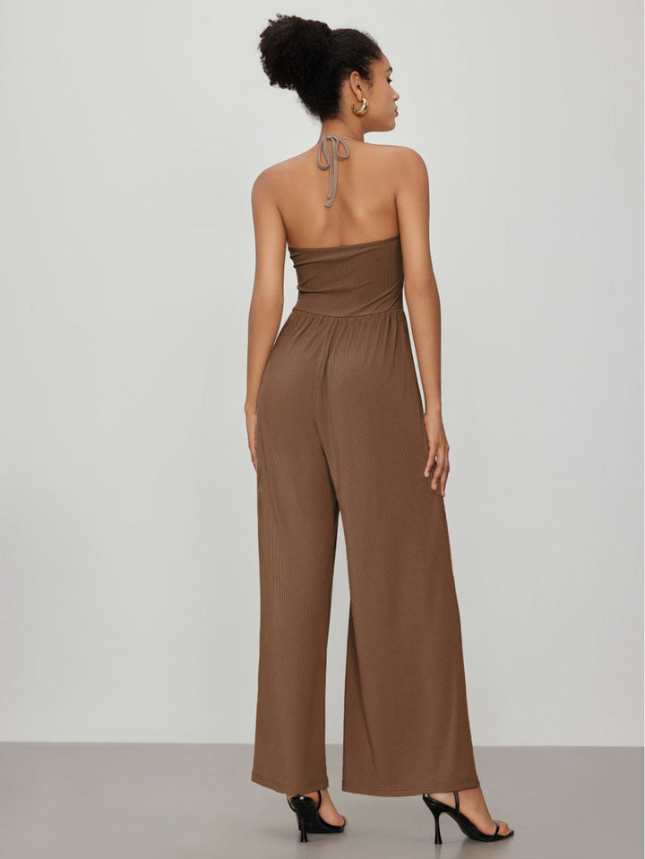 ALINA – Halterneck Jumpsuit with Pockets