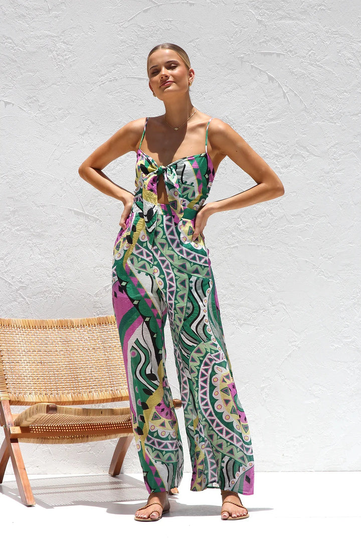 SIA - Boho-Jumpsuit mit buntem Ethno-Print