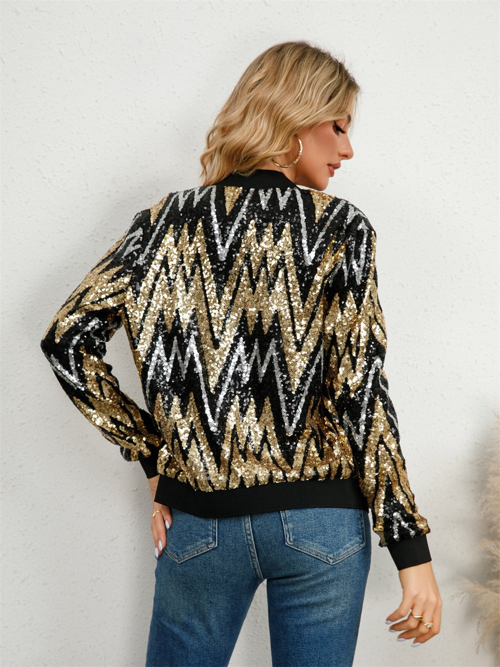 ONDINA – Sequin Bomber Jacket