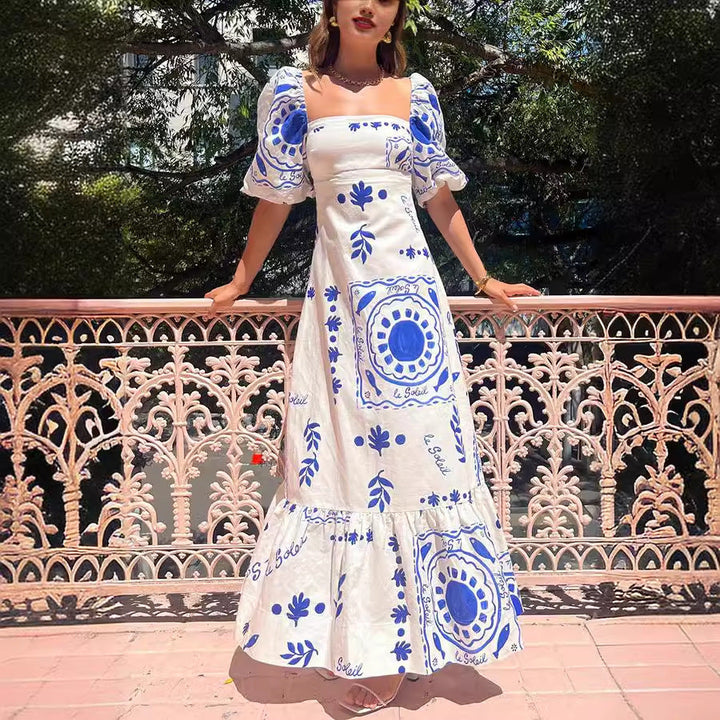 MAREN – Puff Sleeve Maxi Dress