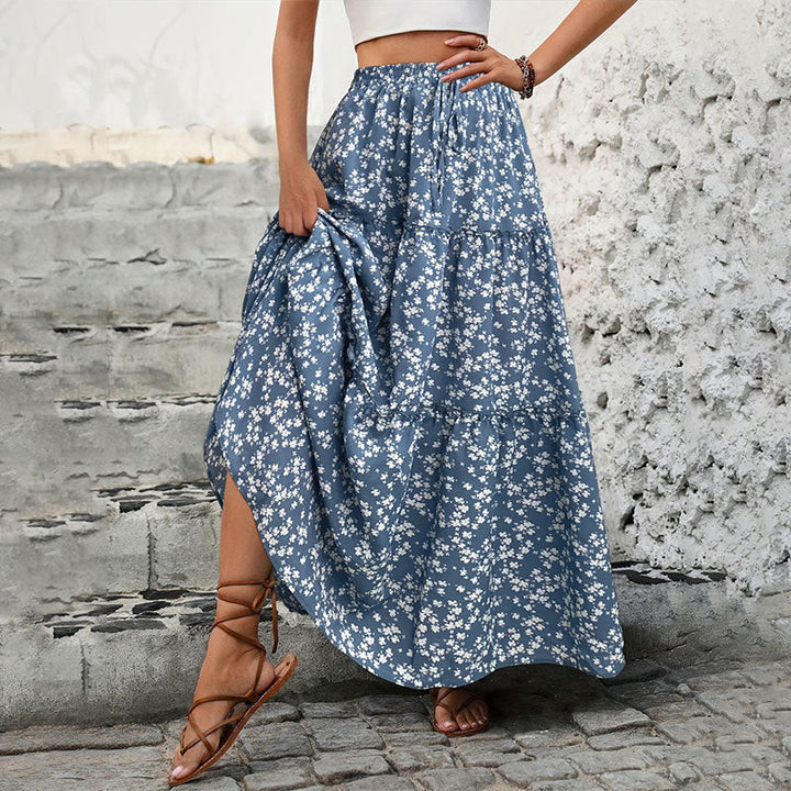 DAINA – Floral Maxi Skirt with High Waist