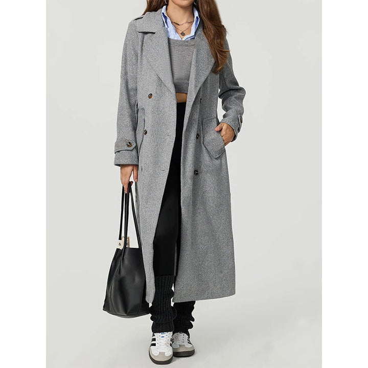 ALINAY – Long Double-Breasted Wool Coat