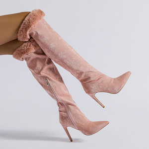 VALENTINA – Over-the-Knee Faux Suede Stiletto Boots