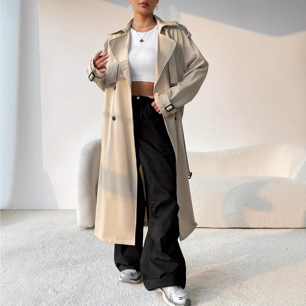 LAY - Classic Belted Trench Coat for Women