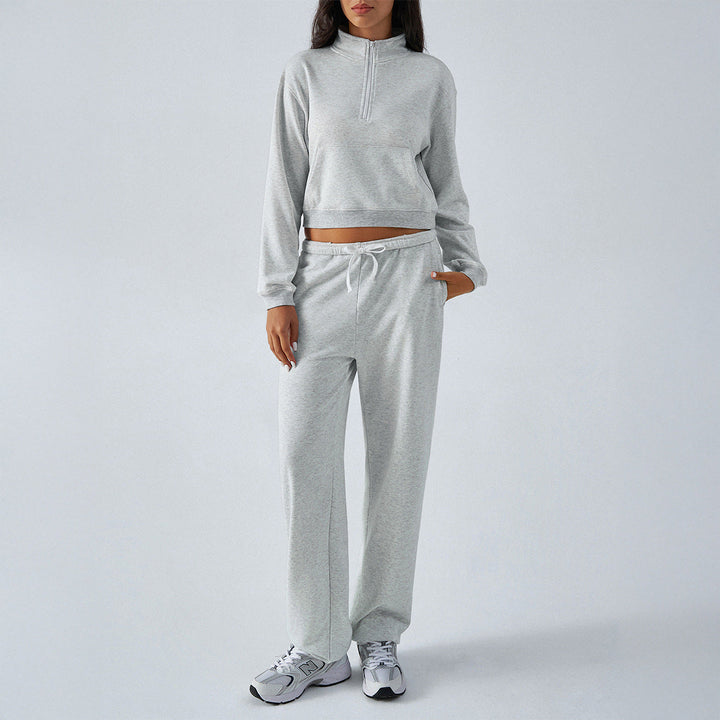 RAINEE - Women’s Two-Piece Half-Zip Hoodie Sweat Set