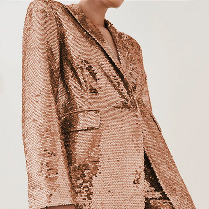 PARDIS - Sequin Blazer & Flared Pants Set