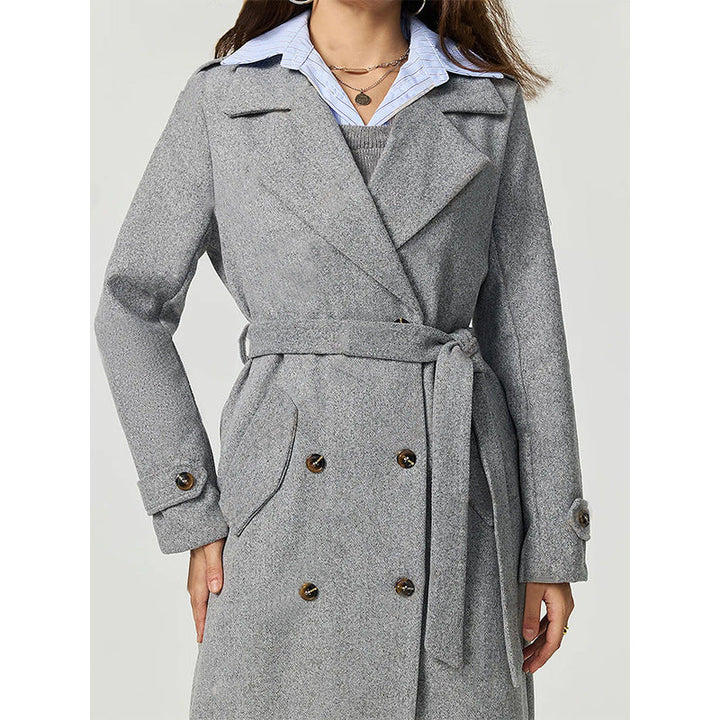 ALINAY – Long Double-Breasted Wool Coat