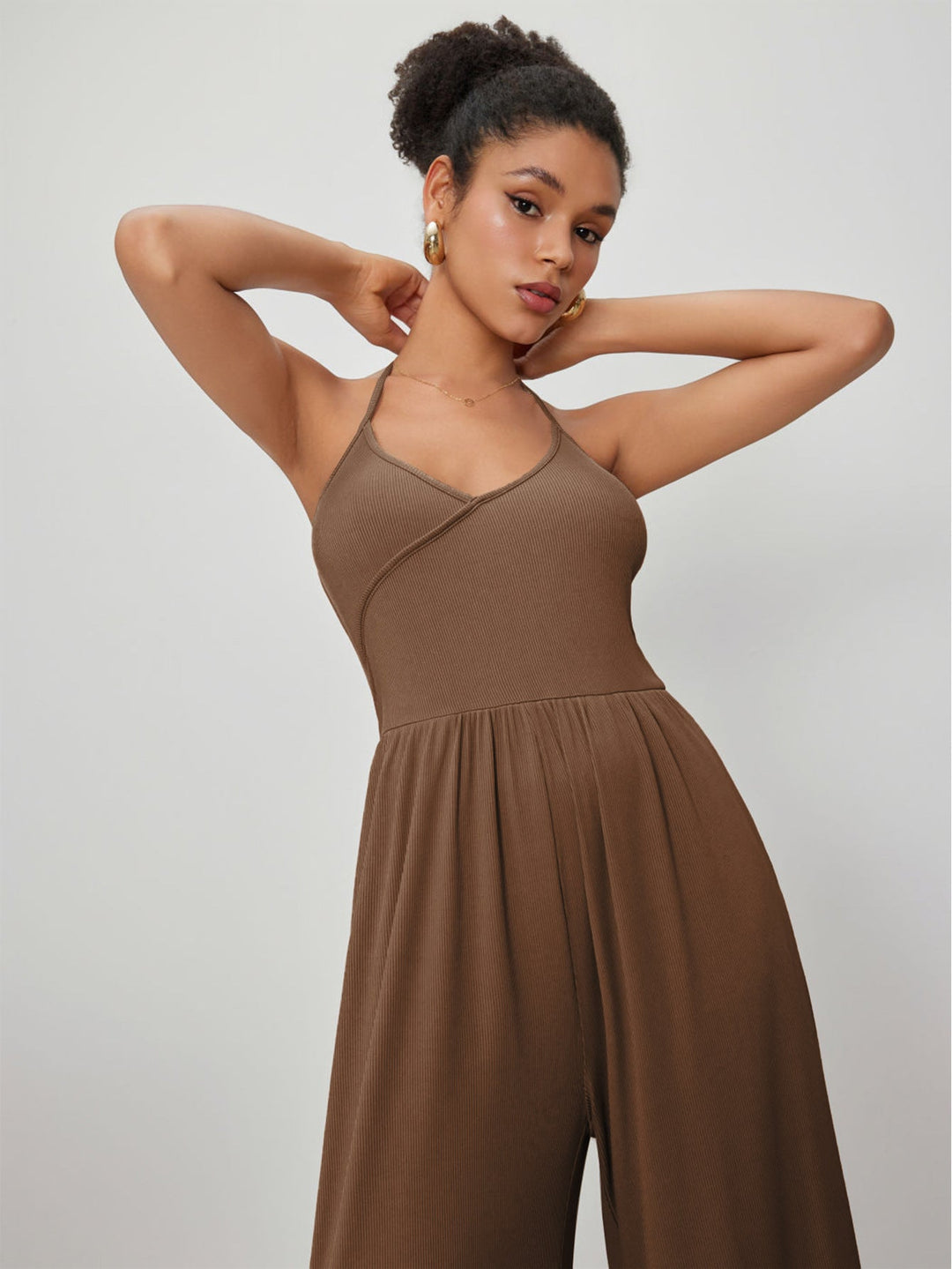 ALINA – Halterneck Jumpsuit with Pockets