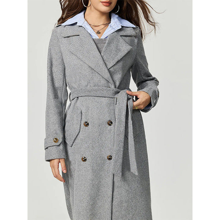 ALINAY – Long Double-Breasted Wool Coat