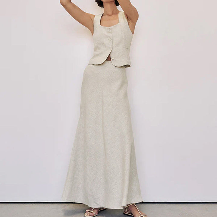 LIANS – Sleeveless Vest and Maxi Skirt Set